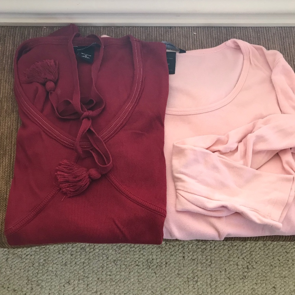 VICTORIA'S SECRET bundle of 2 long sleeve tops size Medium